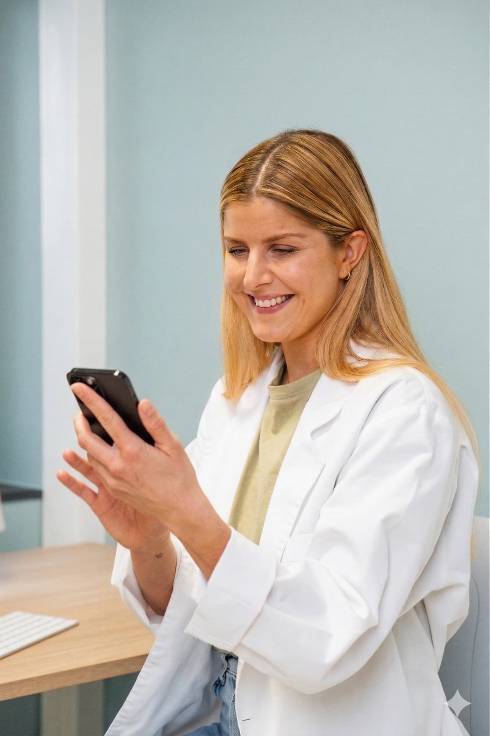 Lege bruker Journalia på mobilen